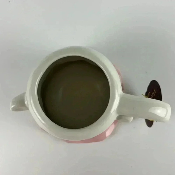 HALLOWEEN GHOST TEA POT MUG WITH PINK RUFFLE BOTTOM VERY CUTE 18 FL OZ BOOOO NWT - Picture 8 of 9